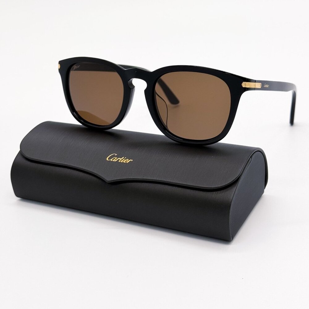 NEW CARTIER CT0011SA 001 BLACK UNISEX SUNGLASSES CARTIER